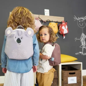 Lassig Mochila infantil pré-escolar mini About Friends Mouse Coral