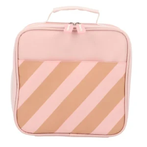 Monneka - Bolsa Térmica Rígida Big Stripes Pink Personalizável
