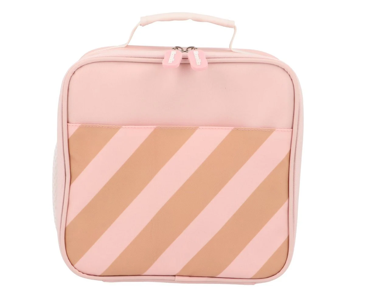Monneka - Bolsa Térmica Rígida Big Stripes Pink Personalizável