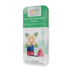Clever Clixx Jogo blocos Magnético Pack Viagem 28 peças Pastel