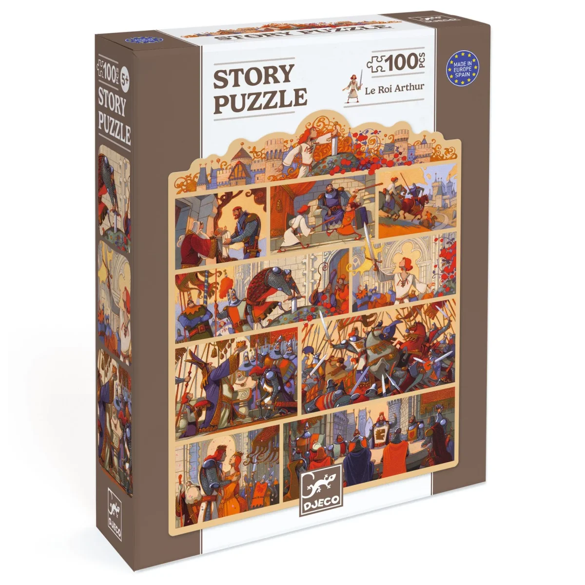 Djeco Story Puzzle 100 peças - O Rei Artur