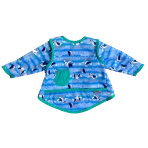 Close Babete com mangas Pinguim Azul