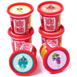 Tutti Frutti Plasticina - Pote individual com glitter