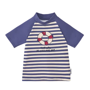 Waterlemon matchy Camisola Praia/Piscina UV Riscas Azuis com Boia