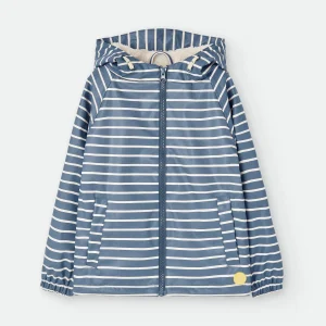 Waterlemon Casaco polar impermeável Azul riscas 2 a 10 anos