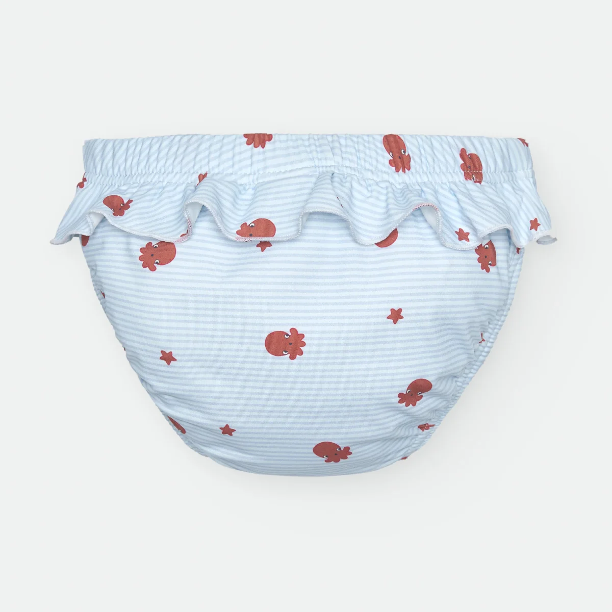 Waterlemon Cueca/Fralda de Praia - Piscina Azul com polvos - folhos - Image 5